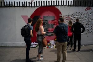 Aches'mural on Richmond Street, which depicted an image of Savita Halappanavar.